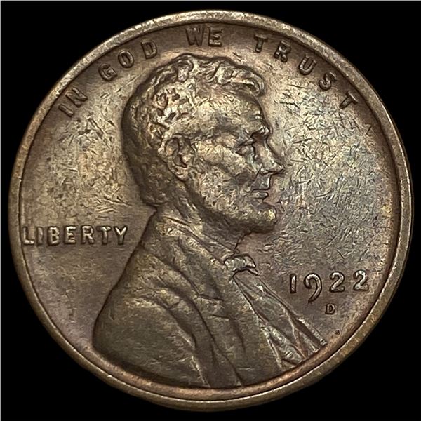 1922-D Lincoln Wheat Cent NEARLY UNCIRCULATED
