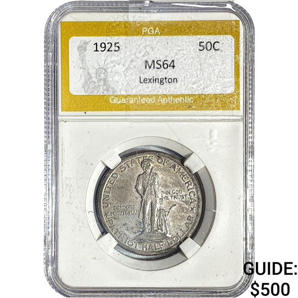 1925 Lexington Half Dollar PGA MS64