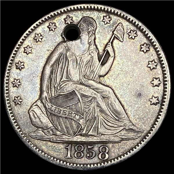 1858 Seated Liberty Half Dollar HIGH GRADE