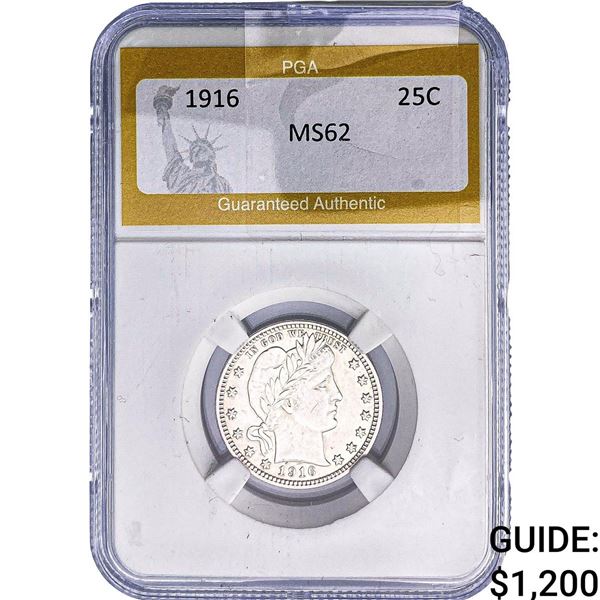 1916 Barber Quarter PGA MS62