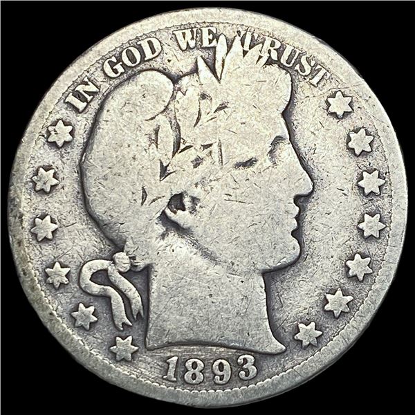 1893-S Silver Barber Half Dollar NICELY  CIRCULATED