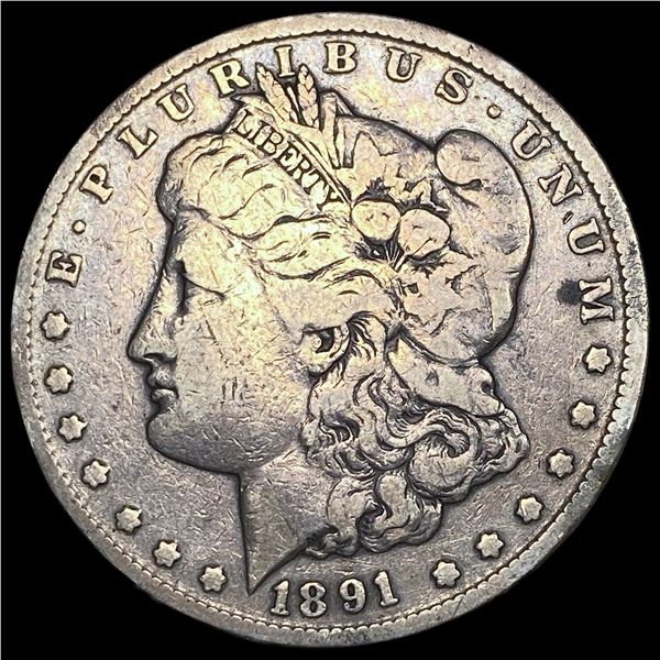 1891-CC Silver Morgan Dollar LIGHTLY  CIRCULATED