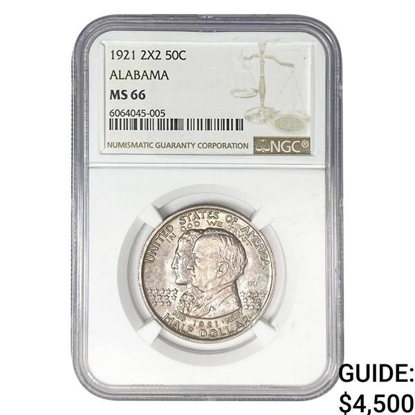 1921 Alabama Half Dollar NGC MS66 2X2