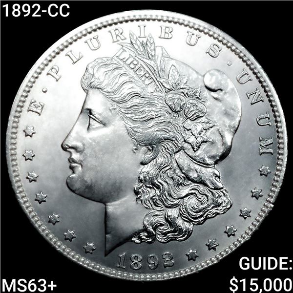 1892-CC Morgan Silver Dollar CHOICE BU+