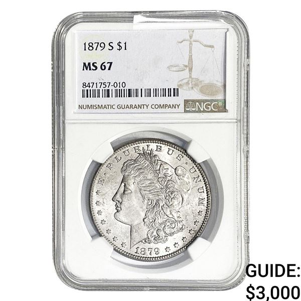 1879-S Morgan Silver Dollar NGC MS67