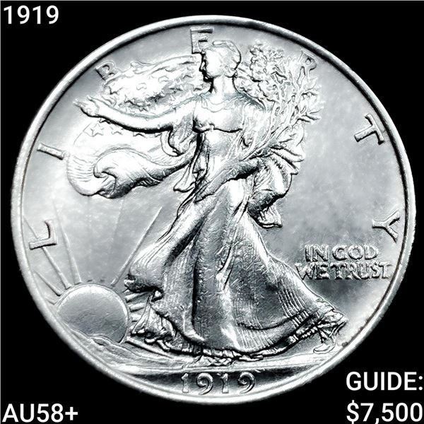 1919 Walking Liberty Half Dollar CHOICE AU+
