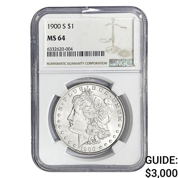 1900-S Morgan Silver Dollar NGC MS64