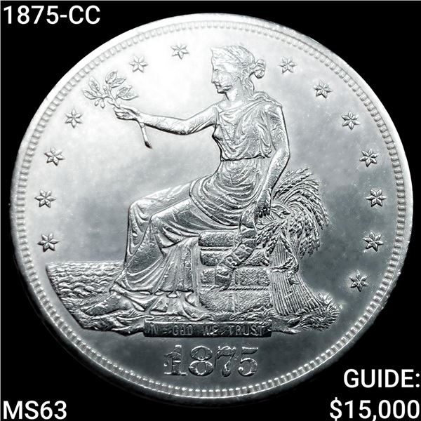 1875-CC Silver Trade Dollar UNCIRCULATED