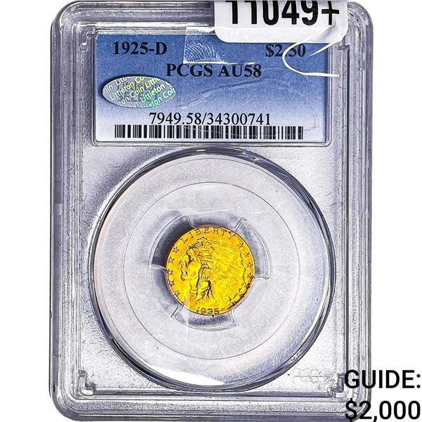 1925-D $2.50 Gold Quarter Eagle PCGS AU58
