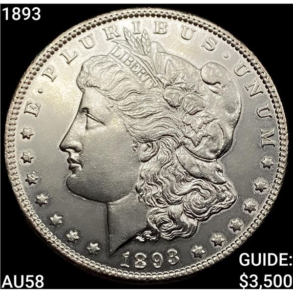 1893 Morgan Silver Dollar CHOICE AU