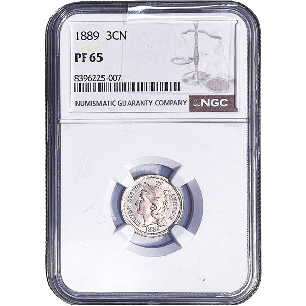 1889 Nickel Three Cent NGC PF65