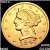 Image 1 : 1847-C $5 Gold Half Eagle UNCIRCULATED