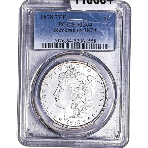 1878 Rev. 1879 Morgan Silver Dollar PCGS MS64