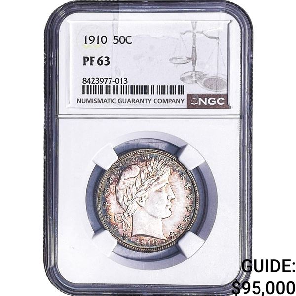 1910 Barber Half Dollar NGC PF69