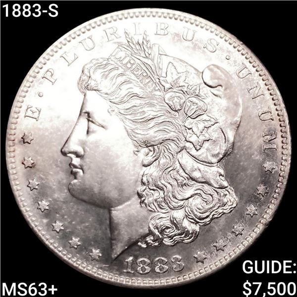1883-S Morgan Silver Dollar CHOICE BU+
