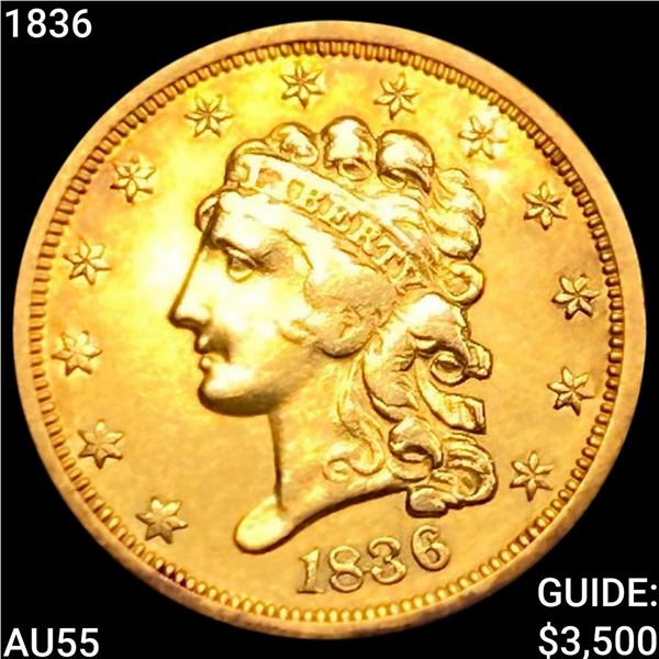 1836 $2.50 Gold Quarter Eagle HIGH GRADE