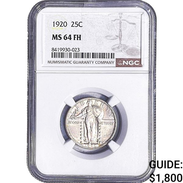 1920 Standing Liberty Quarter NGC MS64 FH