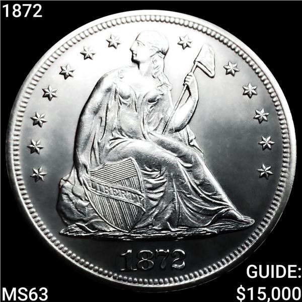 1872 Seated Liberty Dollar CHOICE BU