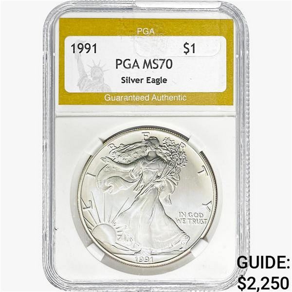 1991 American Silver Eagle PGA MS70