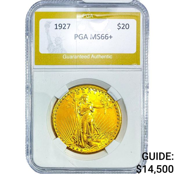 1927 $20 Gold Double Eagle PGA MS66+