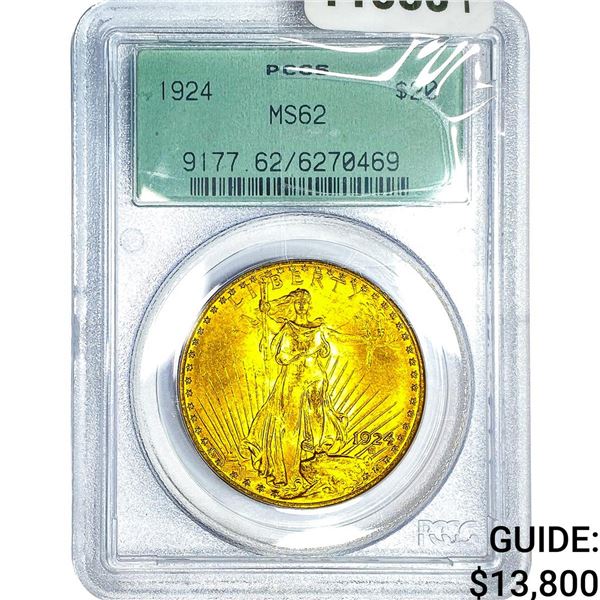 1924 $20 Gold Double Eagle PCGS MS62