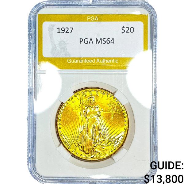1927 $20 Gold Double Eagle PGA MS64