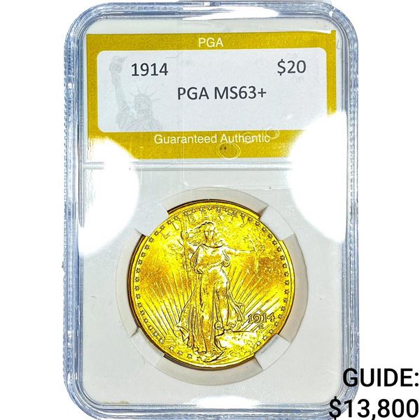 1914 $20 Gold Double Eagle PGA MS63+