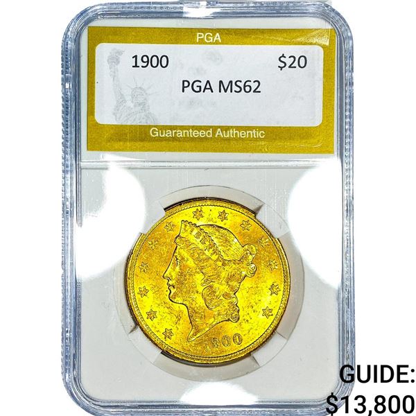 1900 $20 Gold Double Eagle PGA MS62