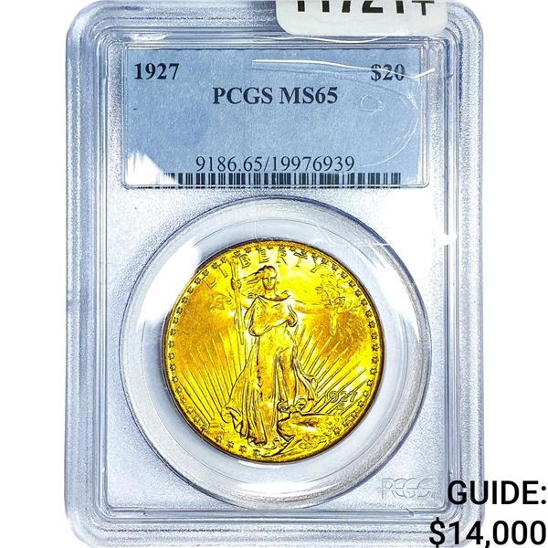 1927 $20 Gold Double Eagle PCGS MS65
