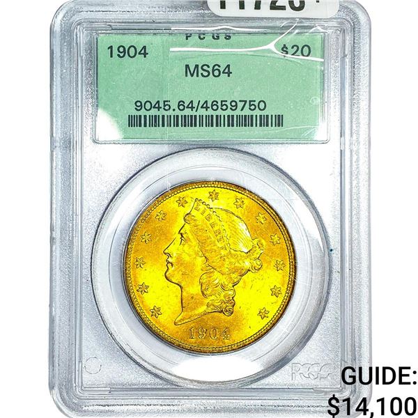 1904 $20 Gold Double Eagle PCGS MS64