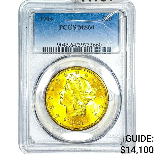 1904 $20 Gold Double Eagle PCGS MS64