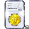Image 1 : 1903 $20 Gold Double Eagle NGC MS63