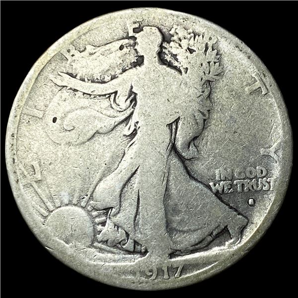 1917-S Silver Walking Liberty Half Dollar   NICELY CIRCULATED