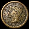 Image 1 : 1854 Braided Hair Large Cent NICELY   CIRCULATED