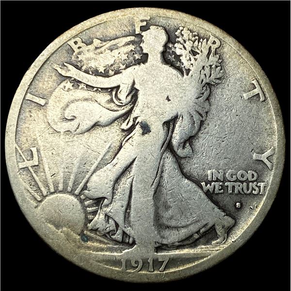 1917-S Silver Walking Liberty Half Dollar   LIGHTLY CIRCULATED