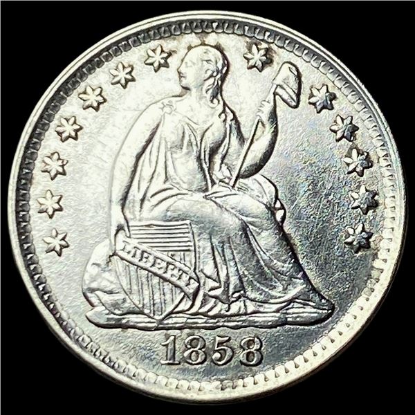 1858 Silver Seated Liberty Half Dime CLOSELY   UNCIRCULATED