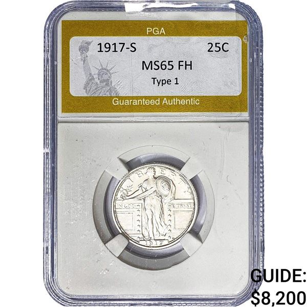 1917-S Standing Liberty Quarter PGA MS65 FH  Type 1
