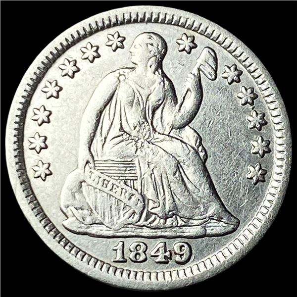 1849 Silver Seated Liberty Half Dime   UNCIRCULATED