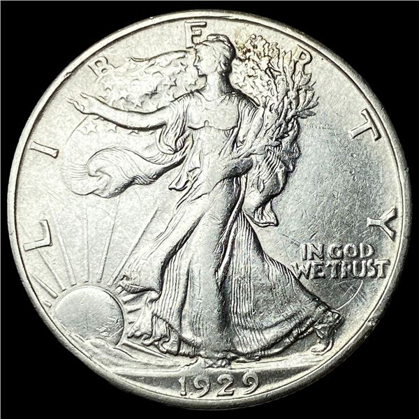 1929-D Silver Walking Liberty Half Dollar   CLOSELY UNCIRCULATED