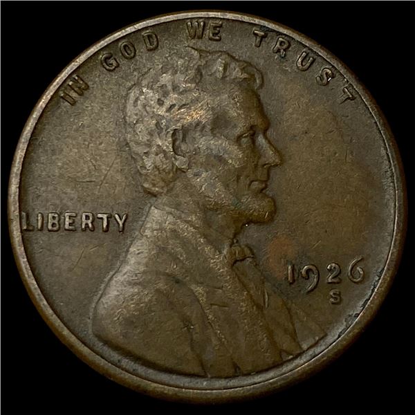 1926-S Lincoln Wheat Cent NEARLY UNCIRCULATED