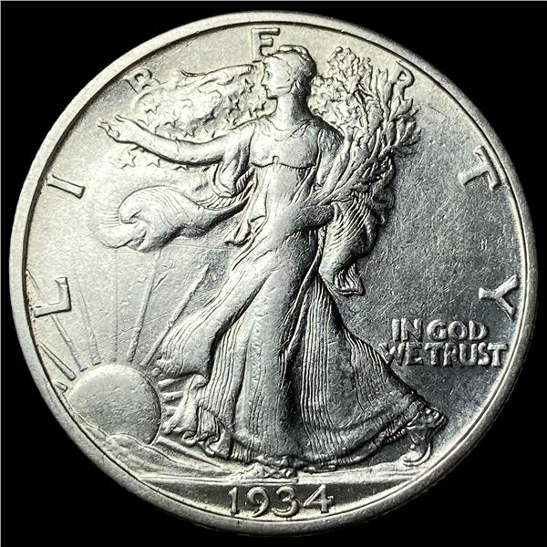 1934-S Silver Walking Liberty Half Dollar CLOSELY UNCIRCULATED