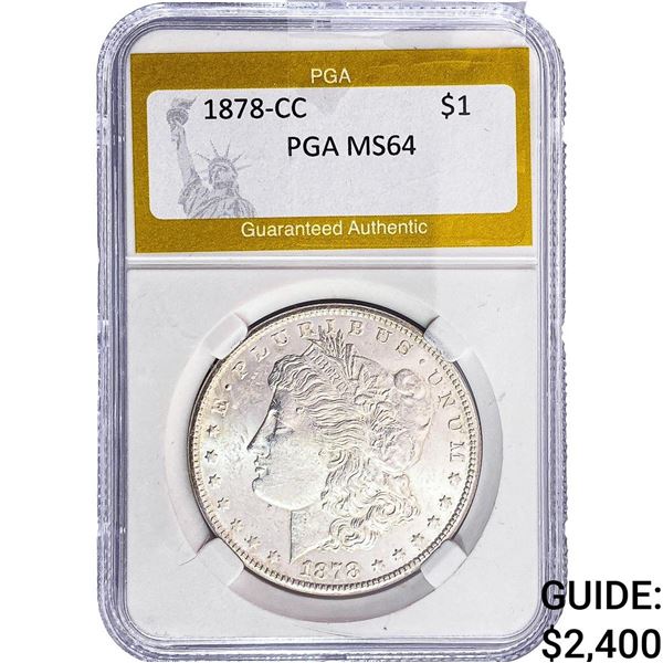 1878-CC Morgan Silver Dollar PGA MS64