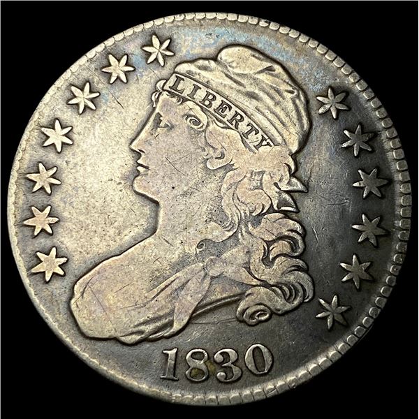 1830 Capped Bust Half Dollar LIGHTLY  CIRCULATED