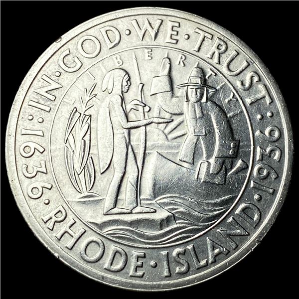 1936 Silver Rhode Island Half Dollar CLOSELY  UNCIRCULATED