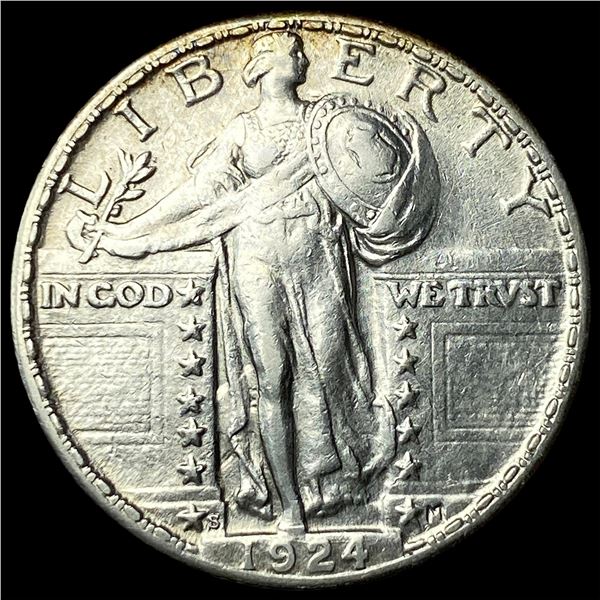 1924-S Silver Standing Liberty Quarter  CLOSELY UNCIRCULATED