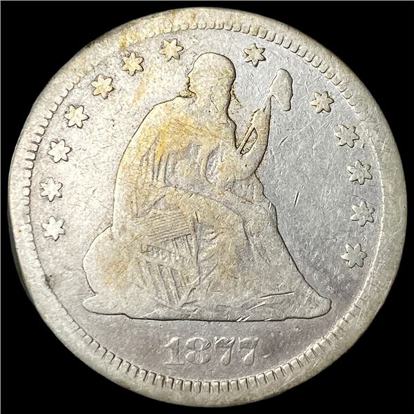 1877-S Silver Seated Liberty Quarter NICELY  CIRCULATED