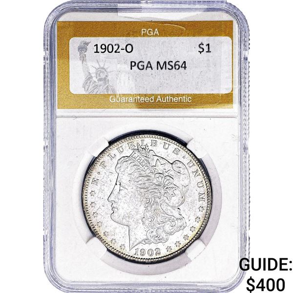 1902-O Morgan Silver Dollar PGA MS64