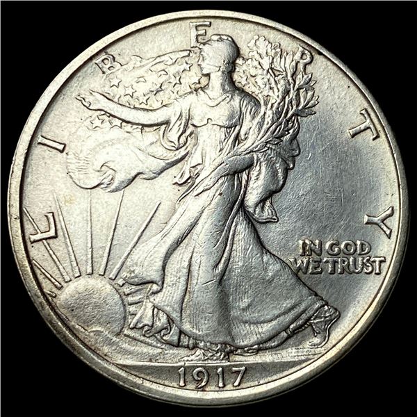1917-S Silver Walking Liberty Half Dollar  CLOSELY UNCIRCULATED