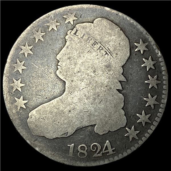 1824 Capped Bust Half Dollar NICELY  CIRCULATED