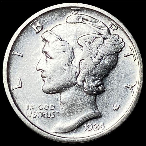 1924-D Silver Mercury Dime CLOSELY  UNCIRCULATED